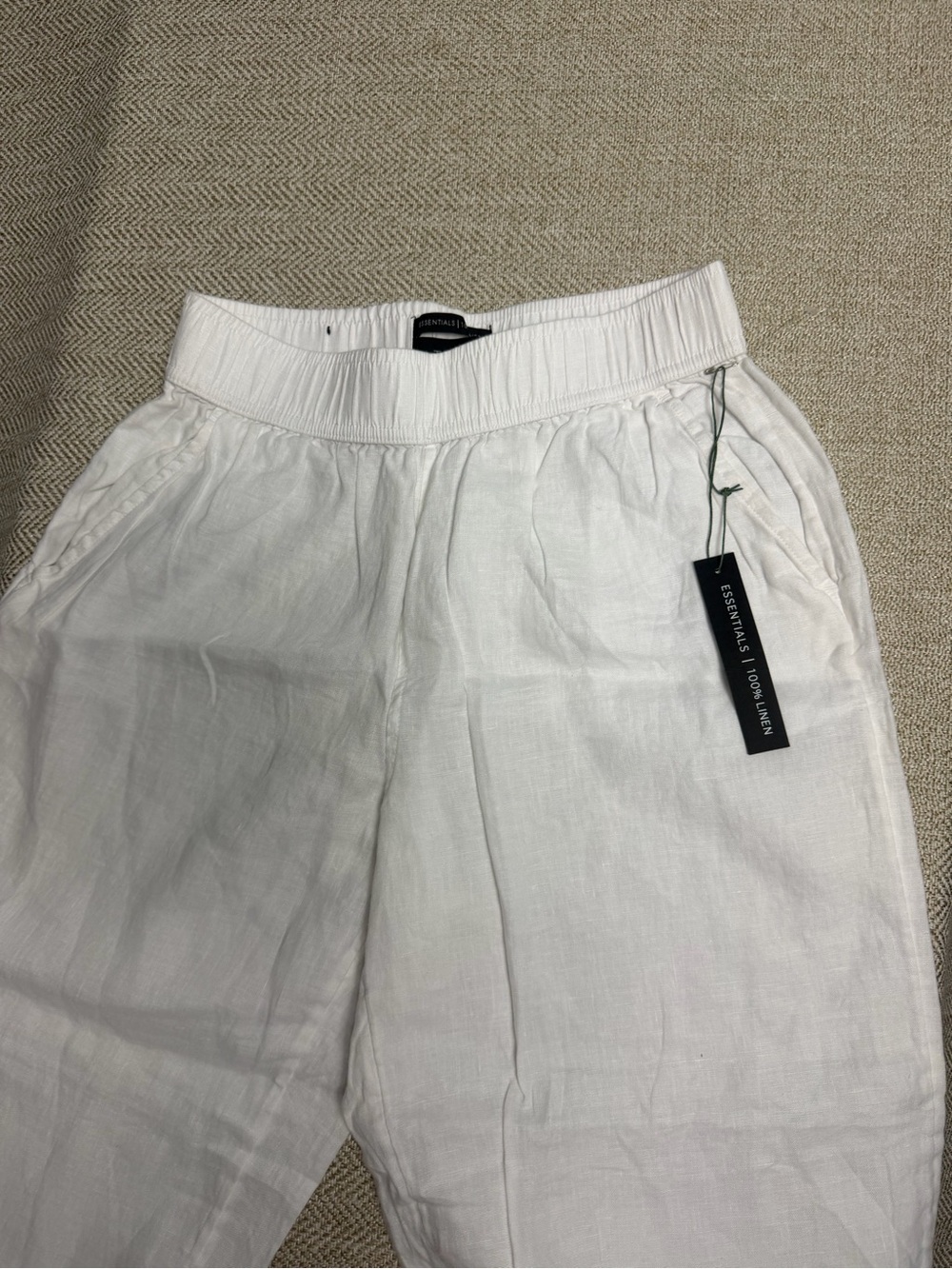 Tahari White Wide-Leg Linen Pants BNWT - Picture 4 of 7